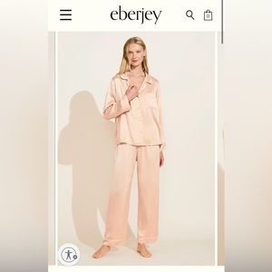 Eberjey Inez Silk Long PJ Set